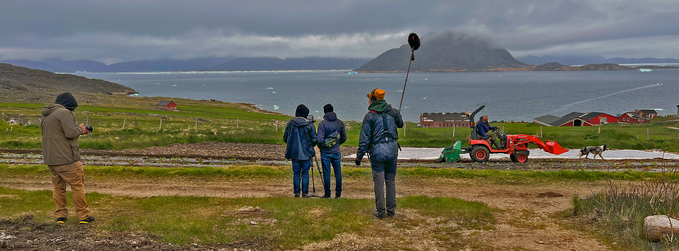 Film crew on location in Greenland